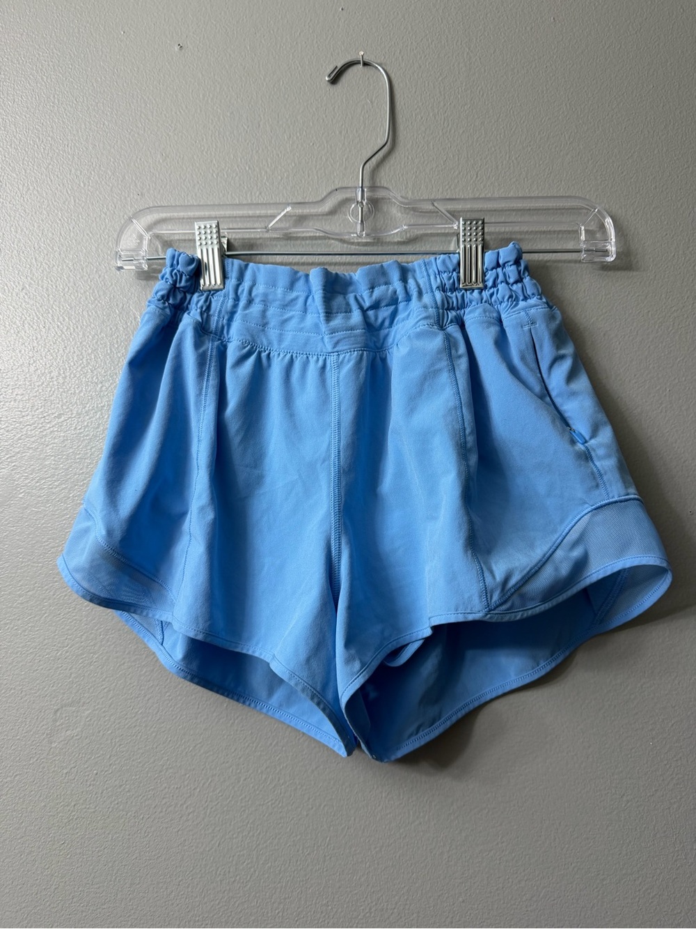 Lululemon Hotty Hot High-Rise Lined Shorts vibrant light blue Athletic Shorts 6 - Picture 3 of 6